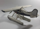 Vintage Style White Float Plane Large Tin Metal Airplane