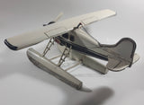 Vintage Style White Float Plane Large Tin Metal Airplane