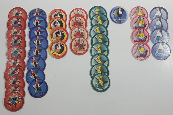 1995 King Features Syndicate Popeye The Sailor Cartoon Character Pogs / Caps Lot of 43