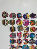 1990s Numbered Unique Shaped Pogs / Caps Lot of 56