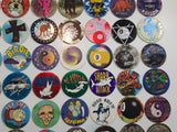 1990s Mixed Pogs / Caps Lot of 204