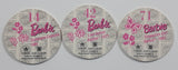 1995 Mattel Barbie Pogs / Caps Lot of 3