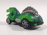 Rare Motor Max 6402 Dinosaur Shaped Green Die Cast Toy Car Vehicle - Missing a Wheel