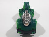 Rare Motor Max 6402 Dinosaur Shaped Green Die Cast Toy Car Vehicle - Missing a Wheel