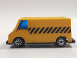 Unknown Brand No. 1005 Delivery Van Yellow Plastic Body Die Cast Toy Car Vehicle
