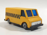 Unknown Brand No. 1005 Delivery Van Yellow Plastic Body Die Cast Toy Car Vehicle