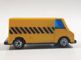 Unknown Brand No. 1005 Delivery Van Yellow Plastic Body Die Cast Toy Car Vehicle