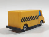 Unknown Brand No. 1005 Delivery Van Yellow Plastic Body Die Cast Toy Car Vehicle