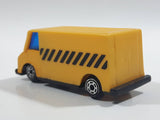 Unknown Brand No. 1005 Delivery Van Yellow Plastic Body Die Cast Toy Car Vehicle