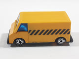 Unknown Brand No. 1005 Delivery Van Yellow Plastic Body Die Cast Toy Car Vehicle