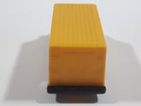 Unknown Brand No. 1005 Delivery Van Yellow Plastic Body Die Cast Toy Car Vehicle
