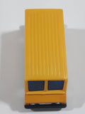 Unknown Brand No. 1005 Delivery Van Yellow Plastic Body Die Cast Toy Car Vehicle