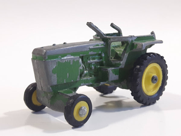 Vintage John Deere Green Die Cast Toy Car Vehicle - Missing Roof