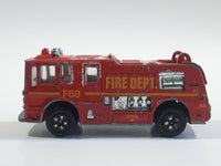 Vintage PlayArt Fire Tender Fire Truck Red Die Cast Toy Car Vehicle - Made in Hong Kong