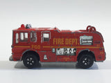 Vintage PlayArt Fire Tender Fire Truck Red Die Cast Toy Car Vehicle - Made in Hong Kong