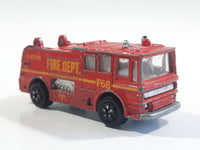Vintage PlayArt Fire Tender Fire Truck Red Die Cast Toy Car Vehicle - Made in Hong Kong