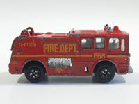 Vintage PlayArt Fire Tender Fire Truck Red Die Cast Toy Car Vehicle - Made in Hong Kong