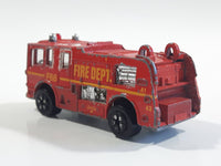 Vintage PlayArt Fire Tender Fire Truck Red Die Cast Toy Car Vehicle - Made in Hong Kong