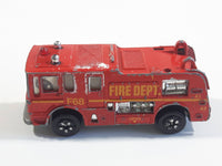 Vintage PlayArt Fire Tender Fire Truck Red Die Cast Toy Car Vehicle - Made in Hong Kong