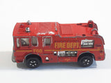 Vintage PlayArt Fire Tender Fire Truck Red Die Cast Toy Car Vehicle - Made in Hong Kong