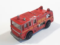 Vintage PlayArt Fire Tender Fire Truck Red Die Cast Toy Car Vehicle - Made in Hong Kong