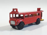 Vintage PlayArt Double Decker Bus Red Die Cast Toy Car Vehicle Missing Second Level - Made in Hong Kong