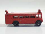 Vintage PlayArt Double Decker Bus Red Die Cast Toy Car Vehicle Missing Second Level - Made in Hong Kong