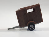 Unknown Brand Horse Animal Livestock Trailer Brown Plastic Die Cast Toy Car Vehicle with Opening Door