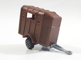 Unknown Brand Horse Animal Livestock Trailer Brown Plastic Die Cast Toy Car Vehicle with Opening Door