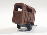 Unknown Brand Horse Animal Livestock Trailer Brown Plastic Die Cast Toy Car Vehicle with Opening Door