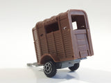 Unknown Brand Horse Animal Livestock Trailer Brown Plastic Die Cast Toy Car Vehicle with Opening Door