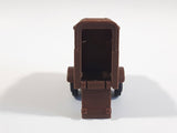 Unknown Brand Horse Animal Livestock Trailer Brown Plastic Die Cast Toy Car Vehicle with Opening Door