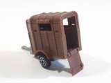 Unknown Brand Horse Animal Livestock Trailer Brown Plastic Die Cast Toy Car Vehicle with Opening Door