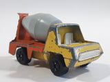 Vintage PlayArt Cement Mixer Yellow and Orange Die Cast Toy Car Construction Building Equipment Vehicle - Missing half the Windsheild - Hong Kong