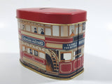 Vintage London Electric Tramways Co. Insist on having Colmans Mustard & Jacob's Cream Crackers Tin Metal Coin Bank