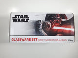 Disney Star Wars Glassware Set of Two 10 oz (295 ML) Each Etched Glass Cups New in Box