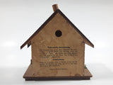 Vintage Western Germany Christmas Themed Black Forest Bavarian House Homestead Shaped Wooden and Plastic Thermometer with Man and Woman 5" Tall
