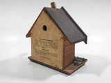 Vintage Western Germany Christmas Themed Black Forest Bavarian House Homestead Shaped Wooden and Plastic Thermometer with Man and Woman 5" Tall