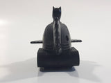 1991 McDonald's DC Comics Batman Batmobile Push Down Spring Release Black Plastic Toy Car Vehicle