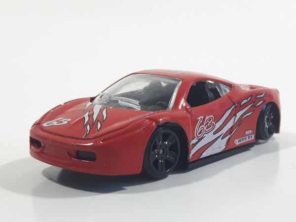 Unknown Brand Red #63 Die Cast Toy Car Vehicle