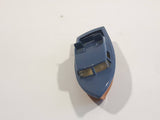Unknown Brand Fishing Boat Painted Blue and Brown Plastic Toy Watercraft