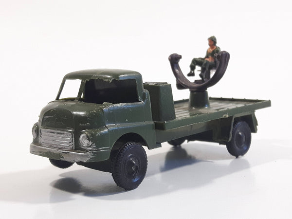 Vintage Blue-Box Toys Military Spotlight Truck Army Green Plastic Die Cast Toy Car Vehicle