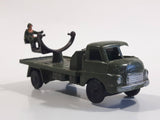 Vintage Blue-Box Toys Military Spotlight Truck Army Green Plastic Die Cast Toy Car Vehicle