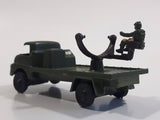Vintage Blue-Box Toys Military Spotlight Truck Army Green Plastic Die Cast Toy Car Vehicle