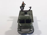 Vintage Blue-Box Toys Military Spotlight Truck Army Green Plastic Die Cast Toy Car Vehicle