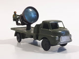 Vintage Blue-Box Toys Military Spotlight Truck Army Green Plastic Die Cast Toy Car Vehicle