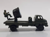 Vintage Blue-Box Toys Military Spotlight Truck Army Green Plastic Die Cast Toy Car Vehicle