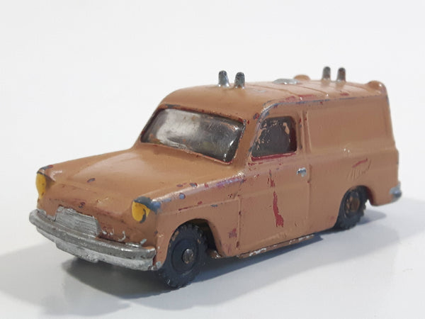 Vintage Husky Ford Thames Van Painted Brown Die Cast Toy Car Vehicle with Opening Rear Doors Made in Gt. Britain