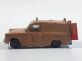 Vintage Husky Ford Thames Van Painted Brown Die Cast Toy Car Vehicle with Opening Rear Doors Made in Gt. Britain