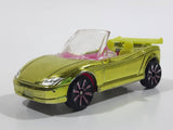 Mattel Polly Pocket Convertible Lime Yellow and Pink Plastic Body Die Cast Toy Car Vehicle L4357